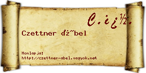 Czettner Ábel névjegykártya