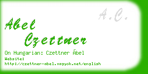 abel czettner business card
