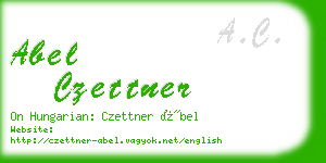 abel czettner business card